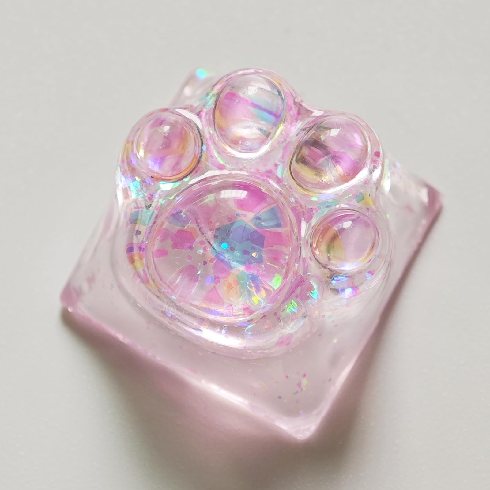 Pink Cat Claw Keycap Drip Glue Backlight ESC Arrow Replacement Cherry MX