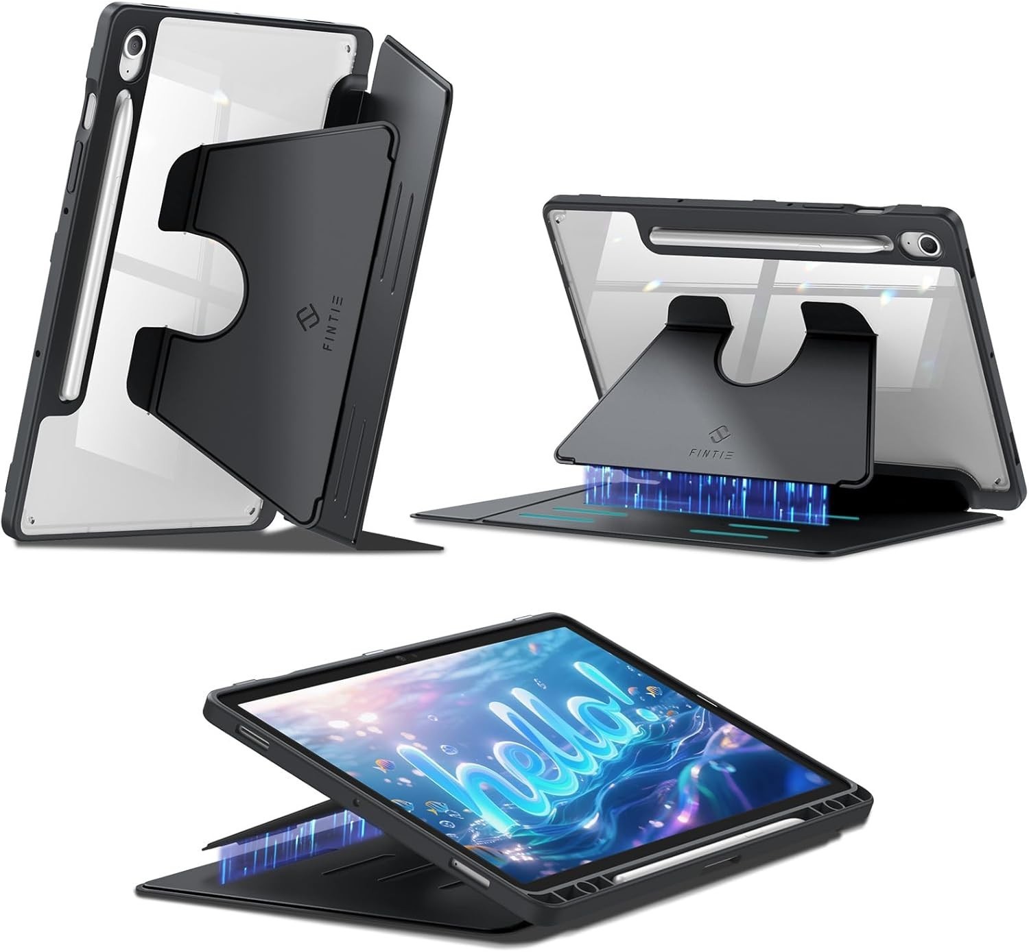 Magnetic Stand Case for Samsung Galaxy Tab S10 FE/S9 FE 5G 10.9 Inch Clear Cover