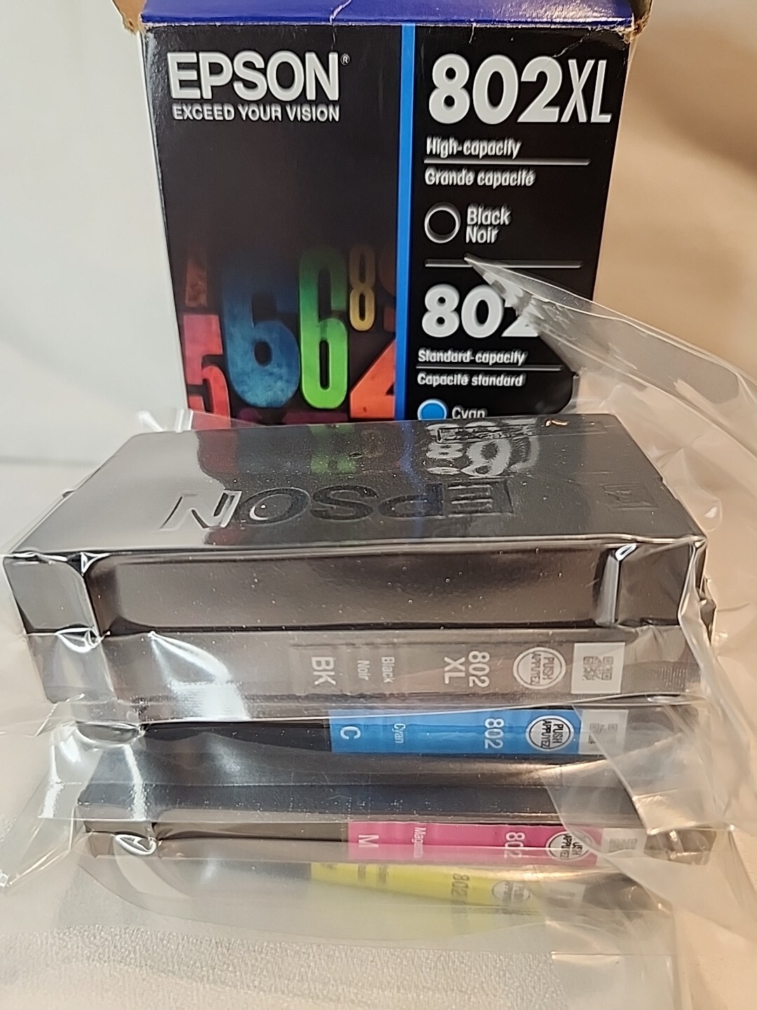 NEW GENUINE - EPSON 802XL COMBO INK CARTRIDGES - T802XL -BCS Sealed Bags 2028