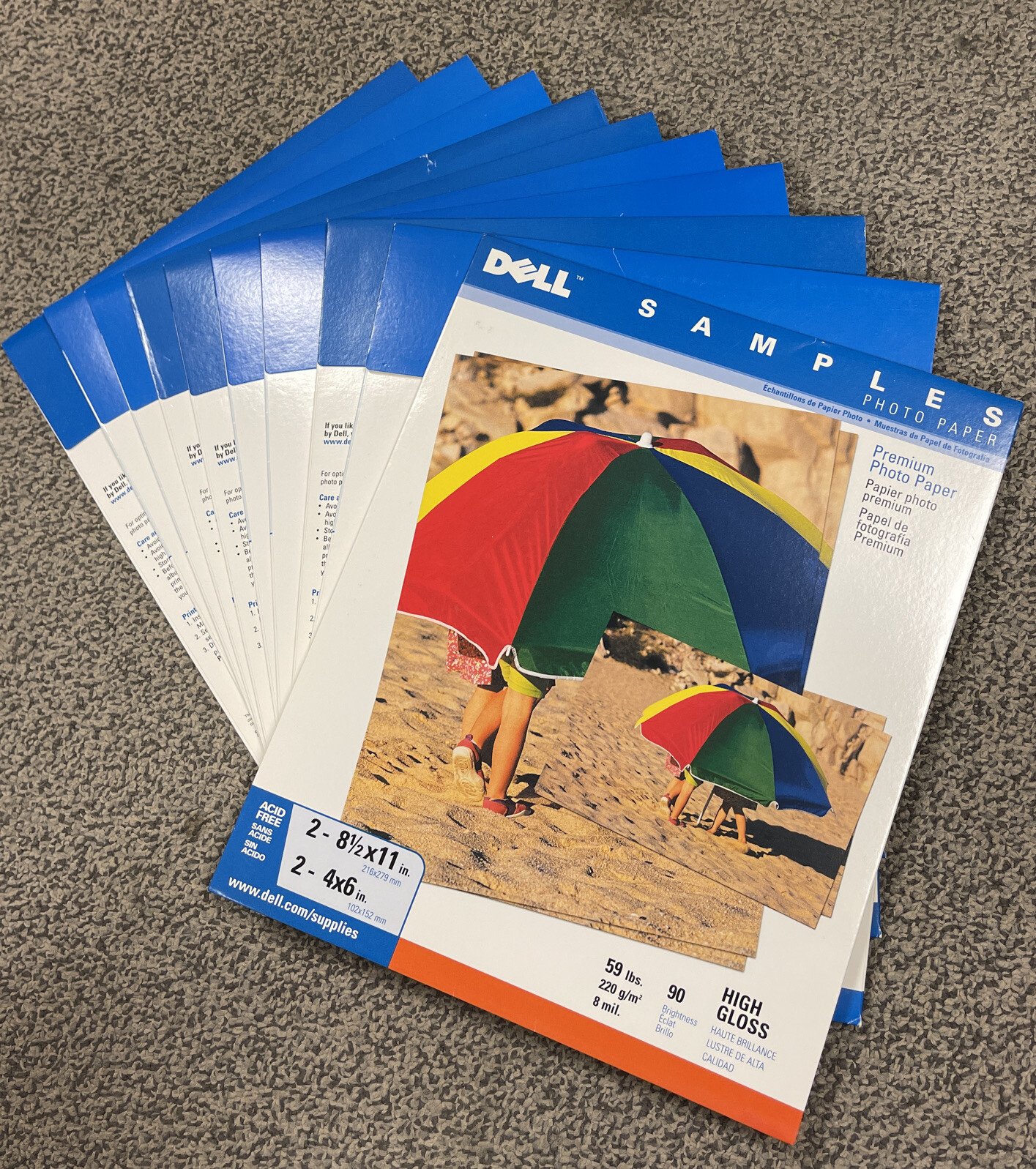 DELL Premium Photo Paper High Gloss 59lb 90 Bright 40 Sheets ( 8.5 x 11 & 4 x 6)