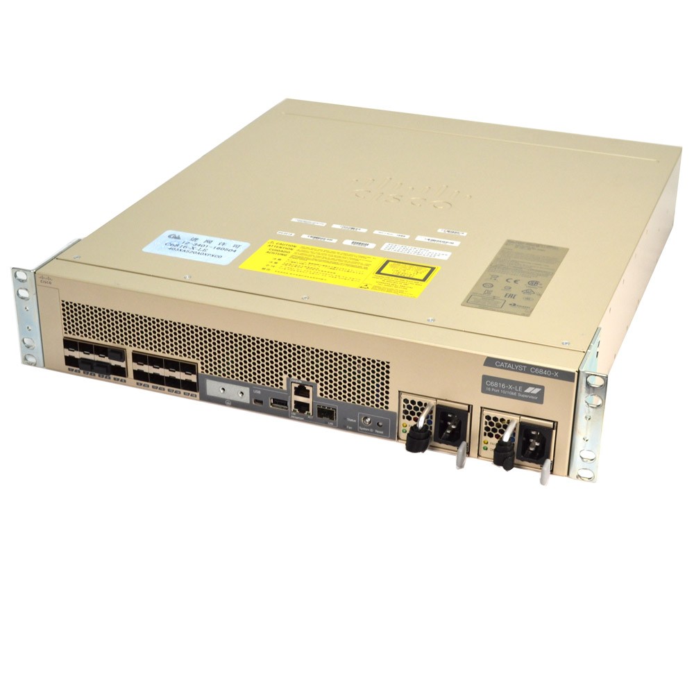 Cisco C6840-X Fixed Backbone Switch with C6816-X-LE 16-Port 10/1GbE Supervisor