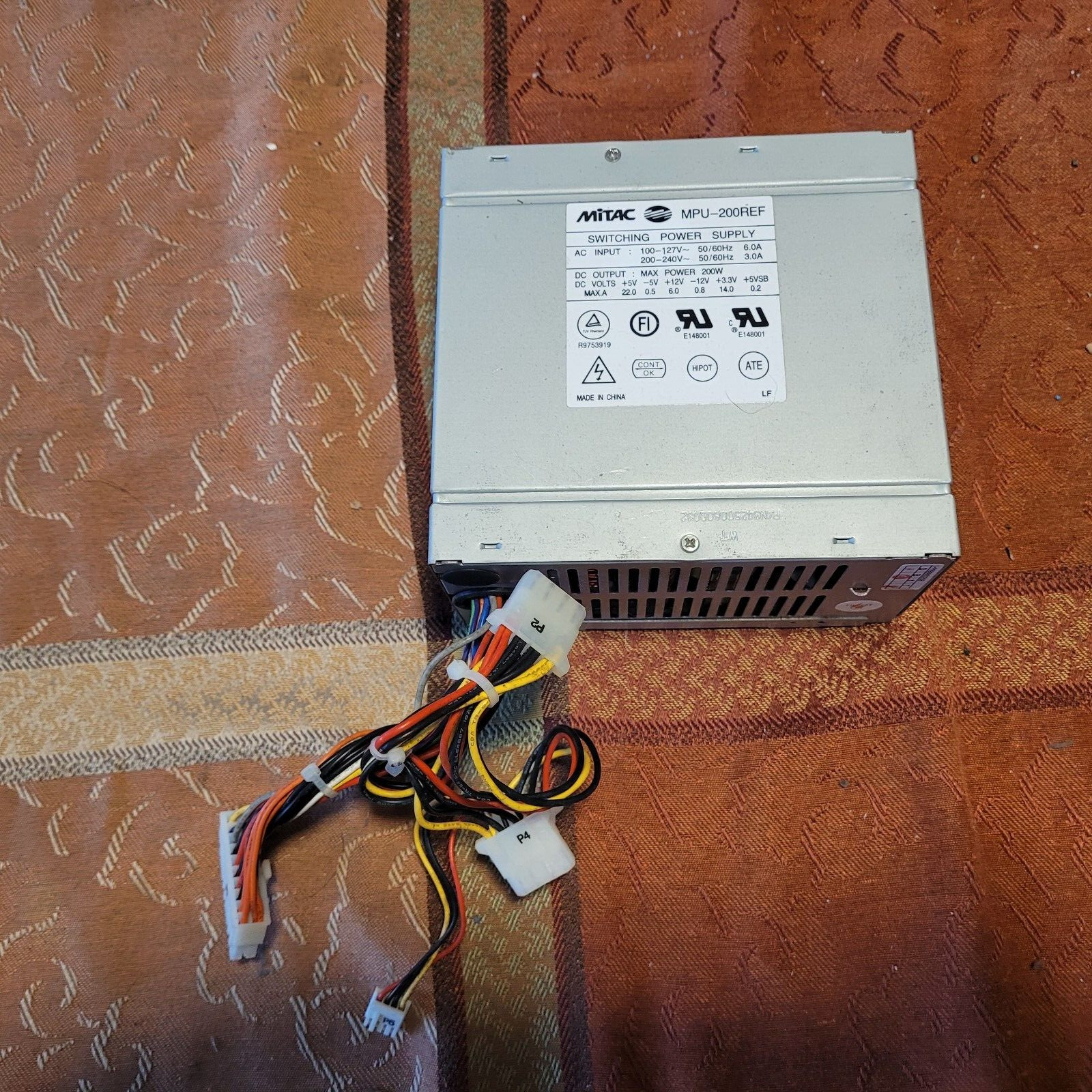 MITAC MPU-200REF 200W SWITCHING POWER SUPPLY SUN 370-3162-02