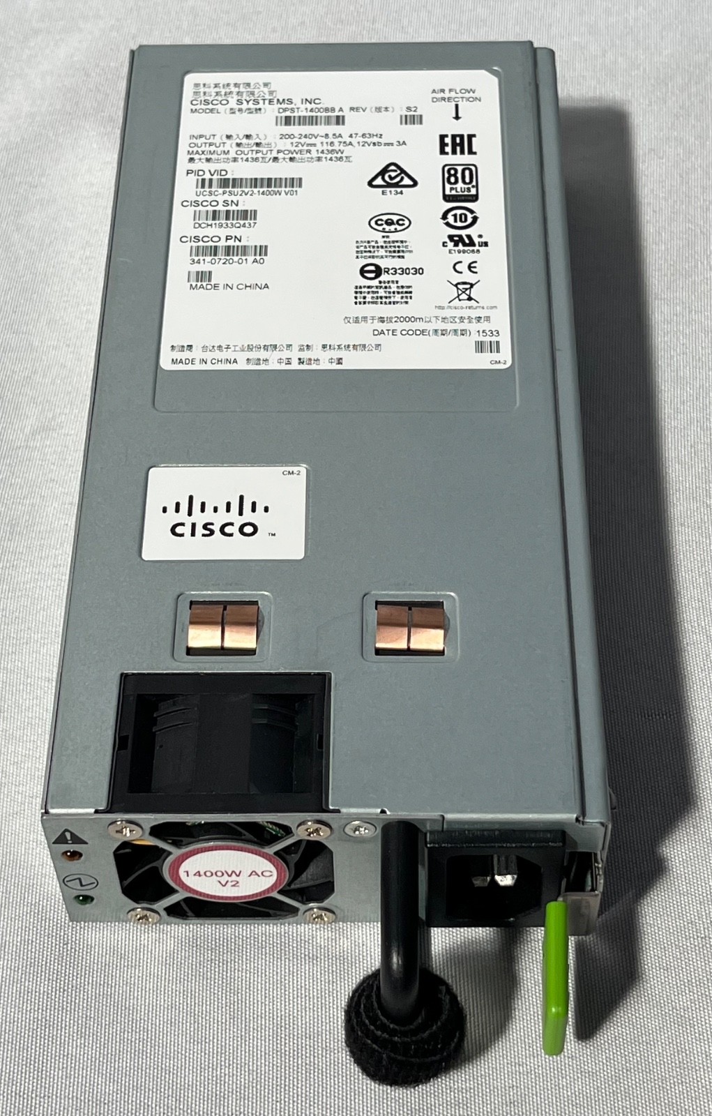Cisco UCS 1400W Power Supply UCSC-PSU2V2
