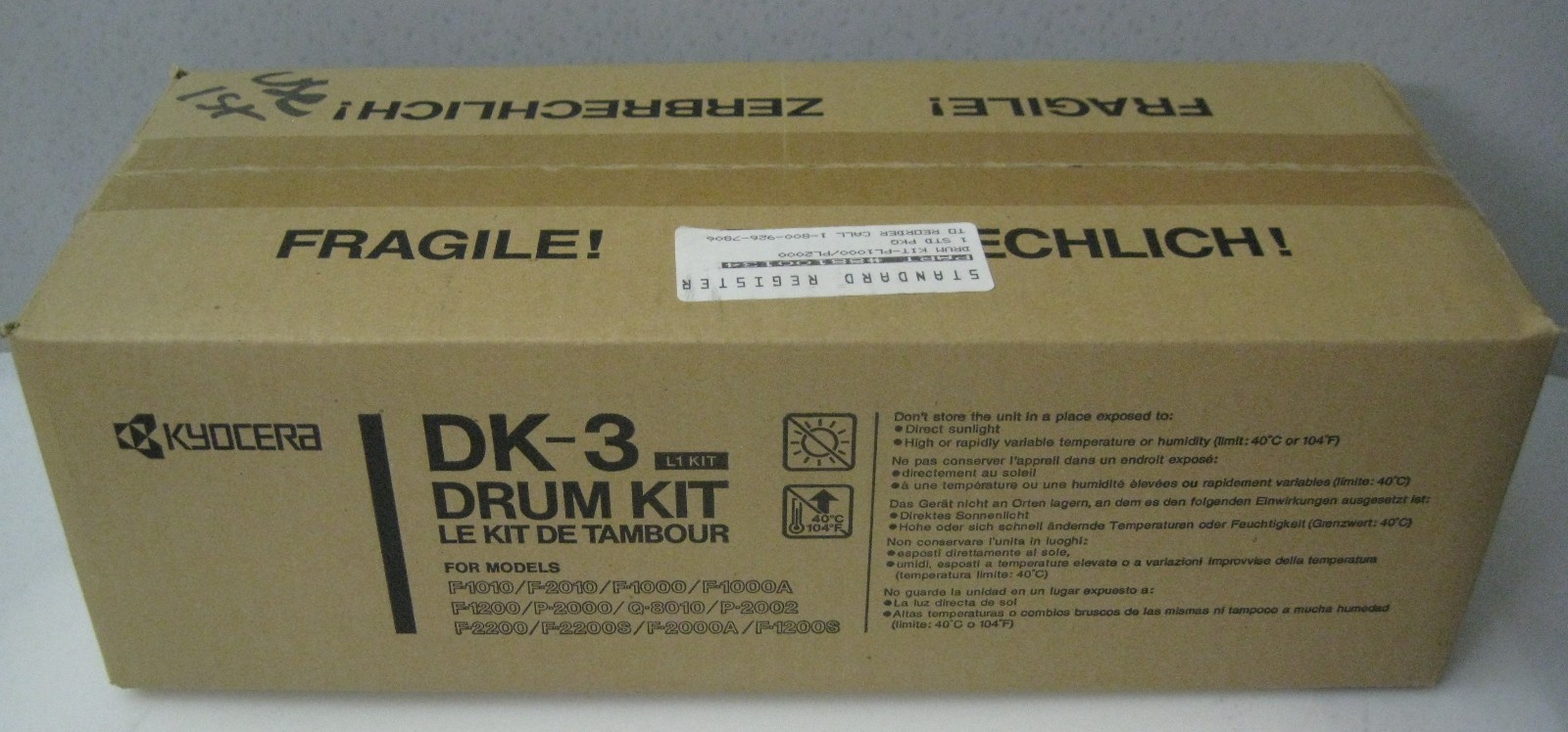 Kyocera DK-3 Black Drum Unit DK0003 Genuine New 