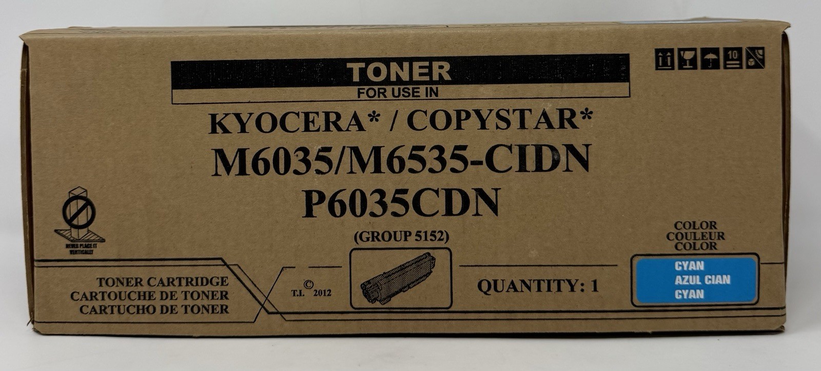 CYAN TONER CARTRIDGE FOR KYOCERA COPYSTAR M6035 M6535-CIDN P6035CDN GROUP 5152