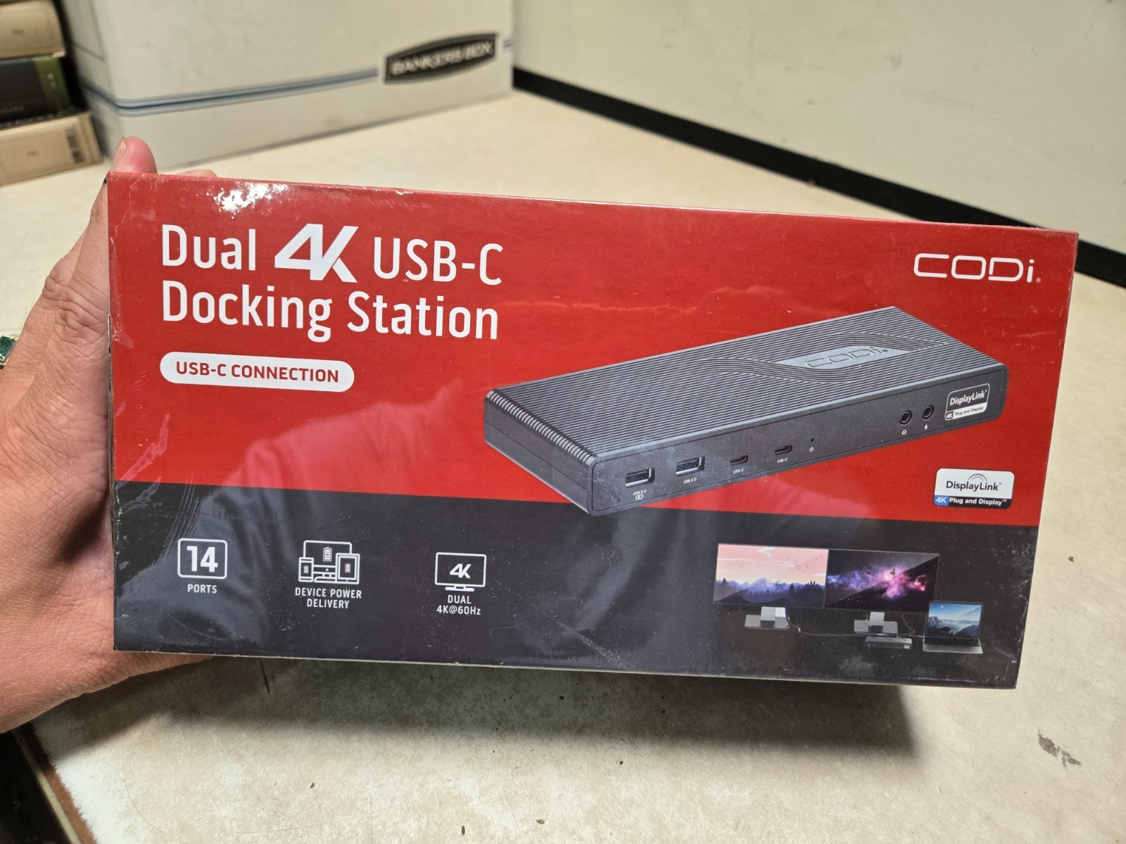 CODi Dual 4K Universal USB-C Docking Station A01200 - SEALED