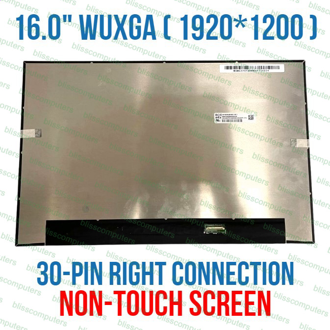 B160UAN04.4 replacement matrix Panel 16.0" 1920X1200 laptop LCD Screen
