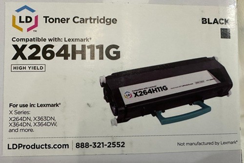 LD Toner Cartridge X264H11G HighYield (1 -Black Cartridge) Lexmark Compatible A4