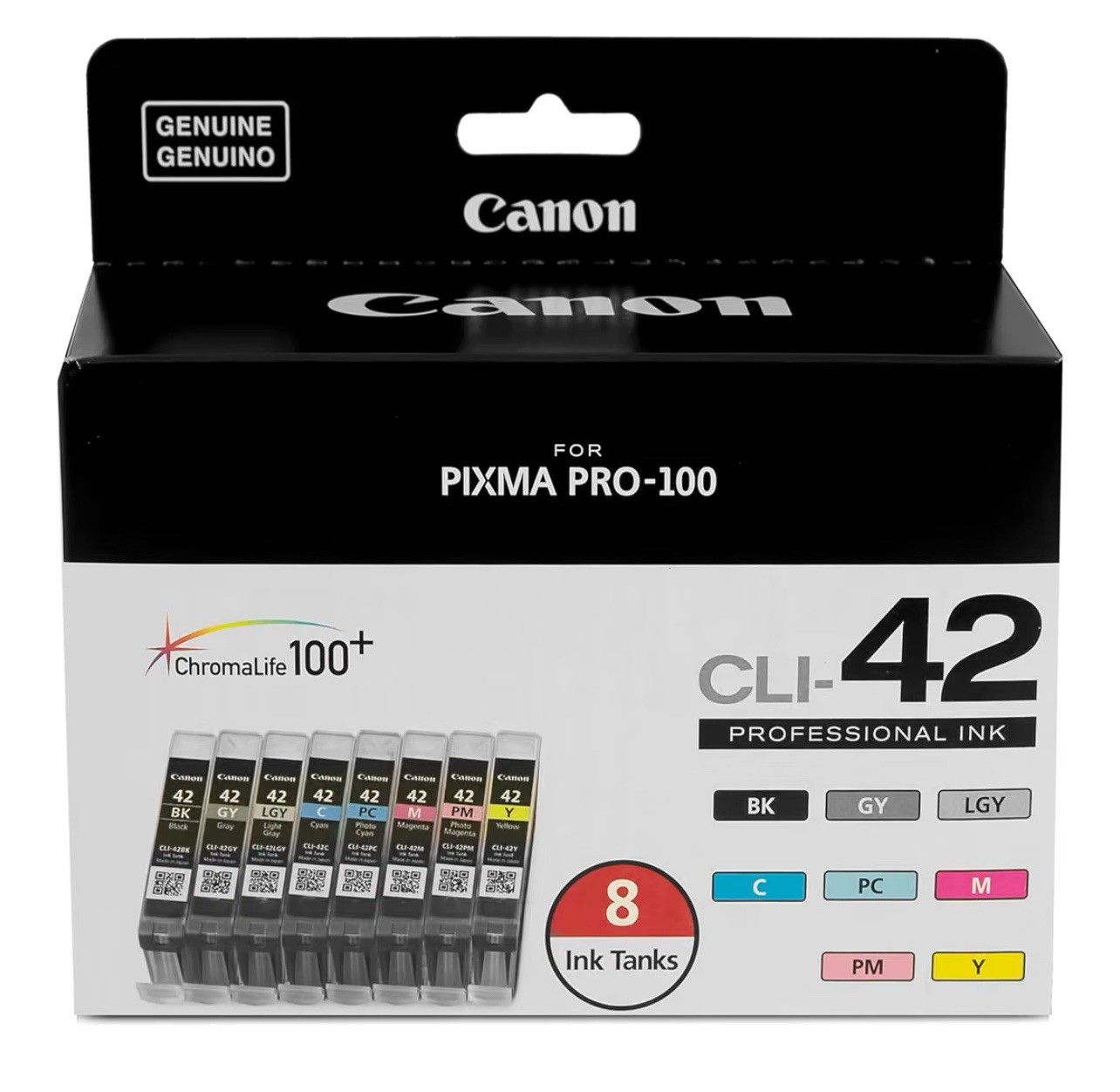 Canon 6384B007 Genuine CLI-42 Ink Cartridges Value 8 Pack Set Sealed OEM