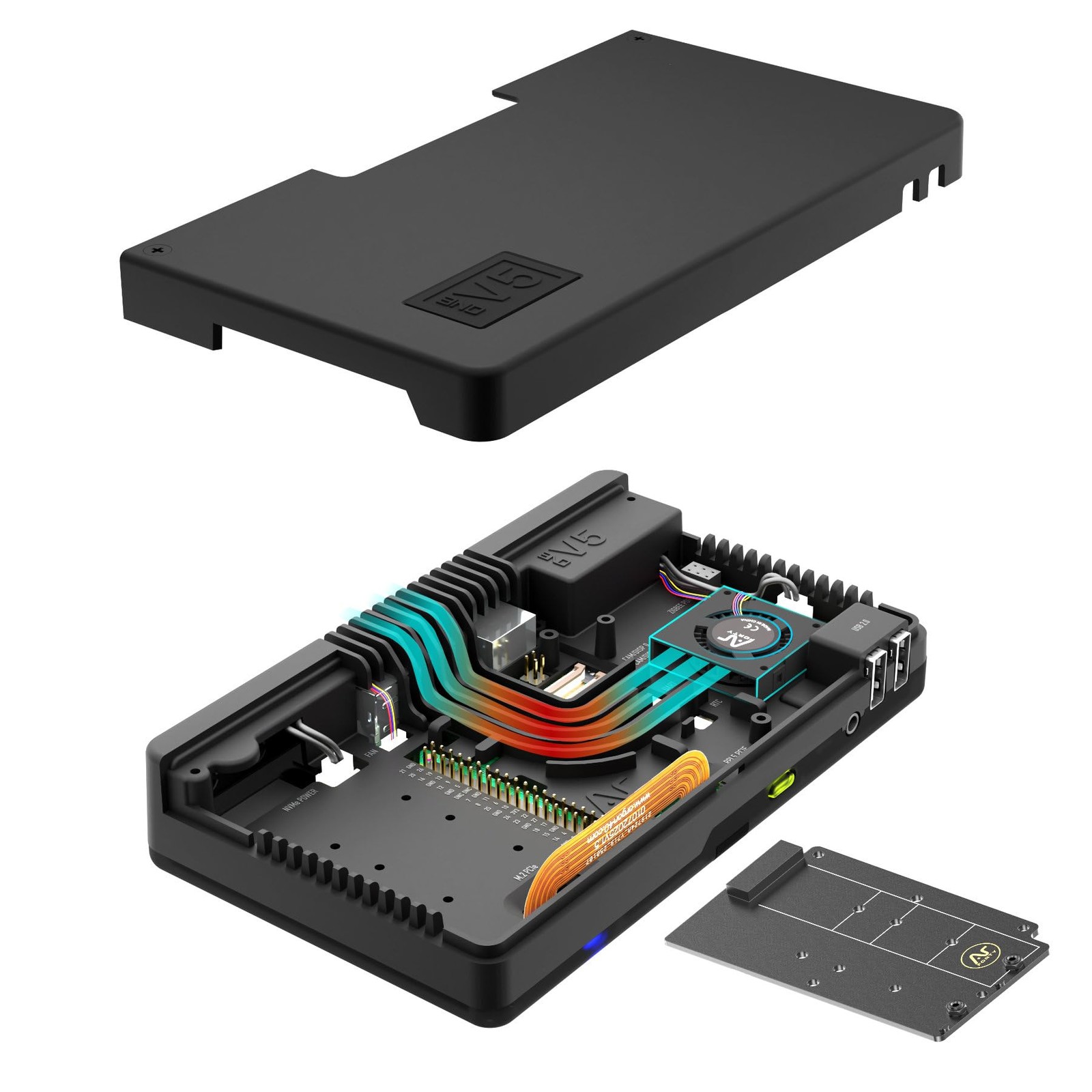 Argon ONE V5 M.2 NVMe Case for Raspberry Pi 5 | Aluminum Pi 5 Case w/Active +...