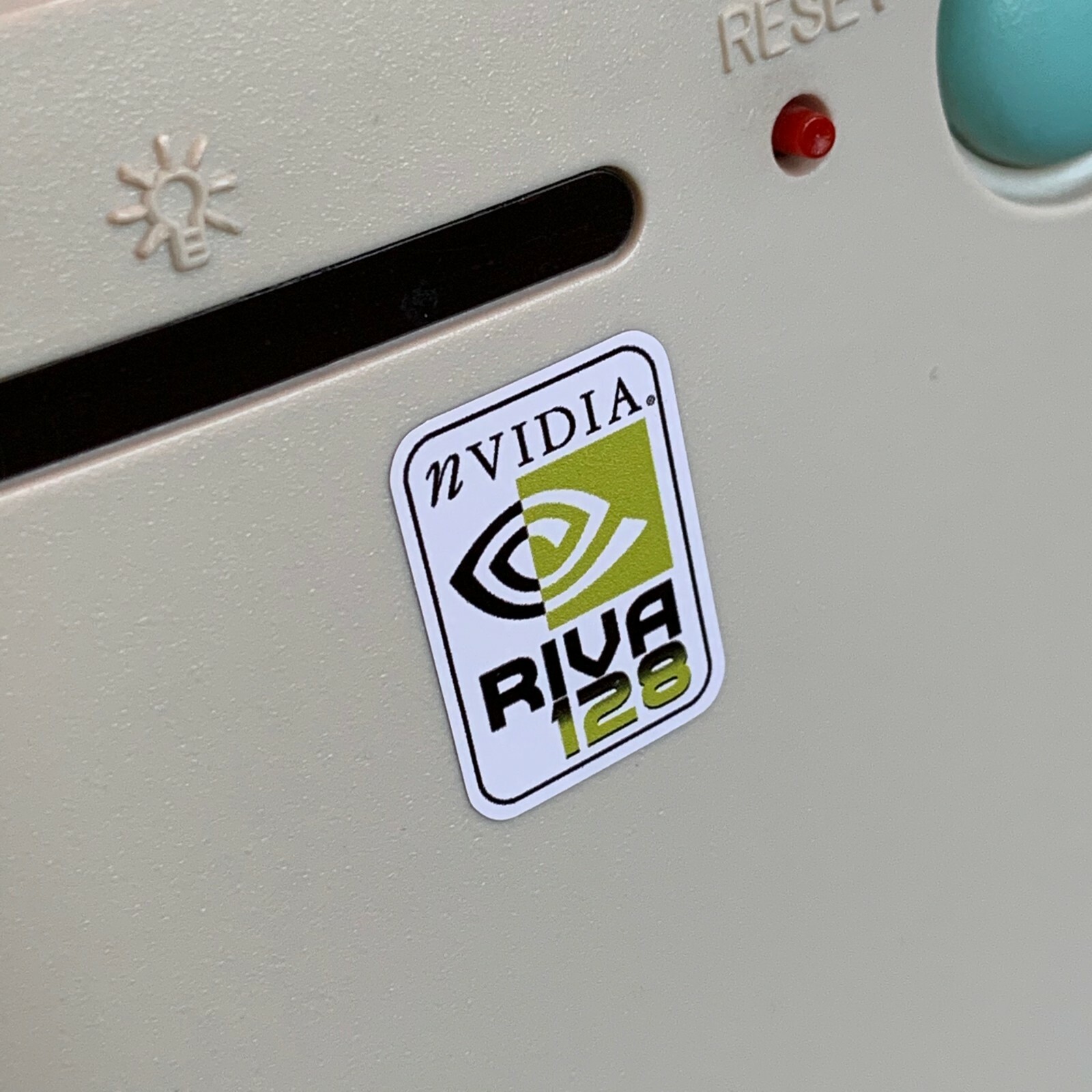 NVidia TNT2 RIVA Geforce 2 3 Ti4200 256 Vintage Retro PC Case Badge Sticker RTX