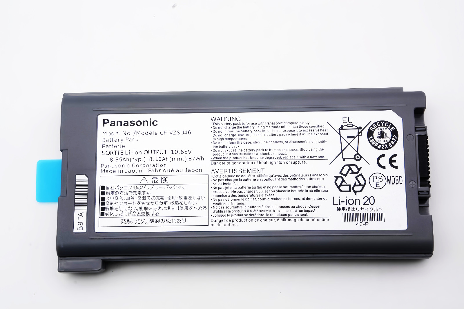 OEM CF-VZSU46 battery for Panasonic Toughbook CF-30 CF-31 CF-53 CF-VZSU46AU 87WH