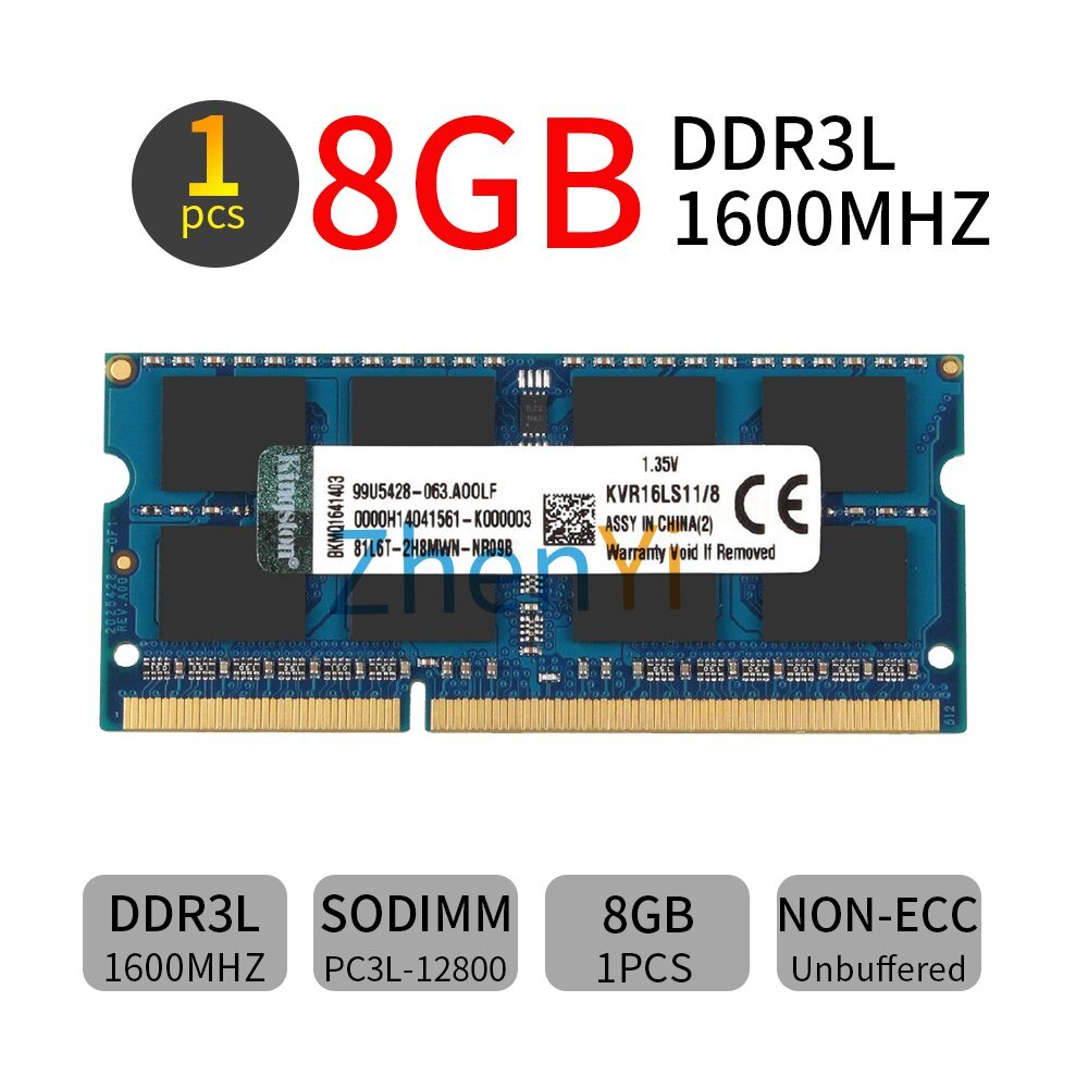 Kingston 8GB DDR3L1600MHz  PC3L-12800S KVR16LS11/8 1.35V Laptop Memory RAM ABB