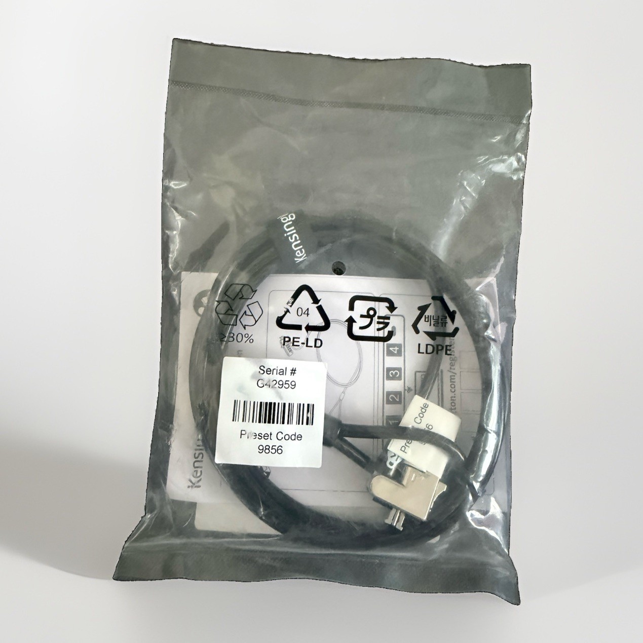 Kensington Slim NanoSaver Combination Laptop Lock 6ft Cable K60605WW