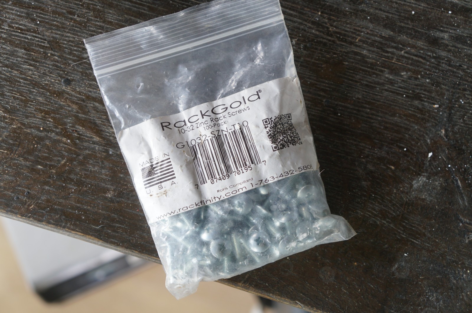 RackGold® 10-32 Zinc Rack Screws - 100 Pack USA Made G1032-SZN-T10 (Minus A Few)