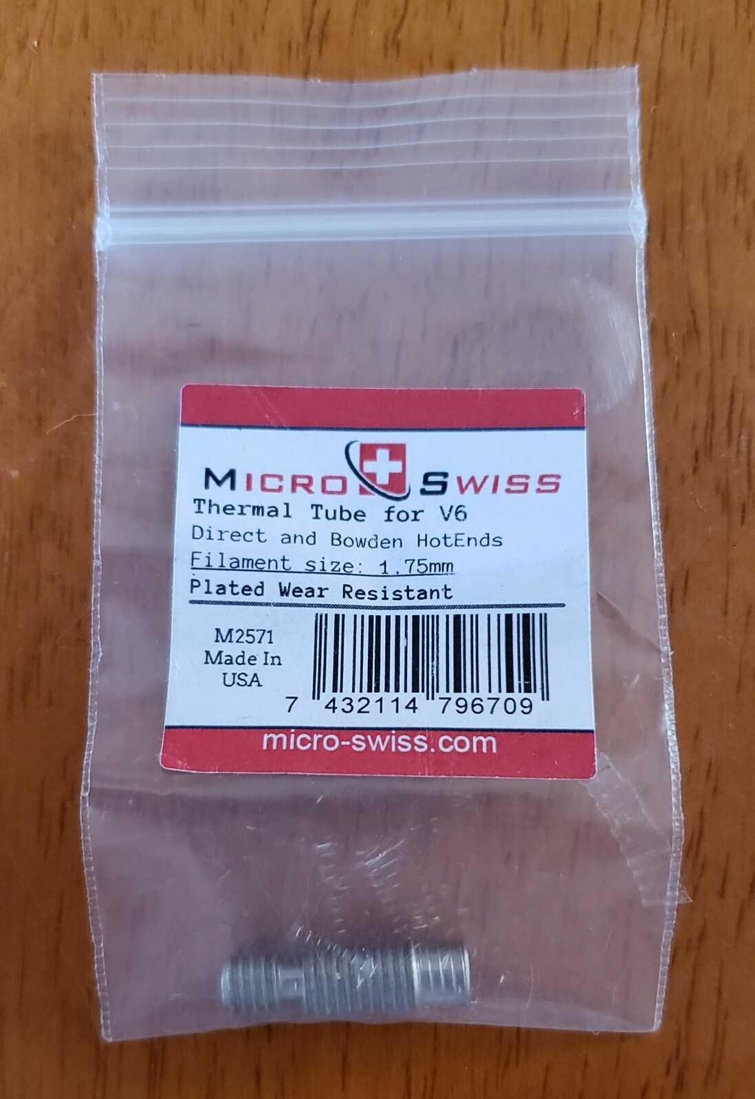 Micro Swiss Plated Wear Resistant Heat Break - V6