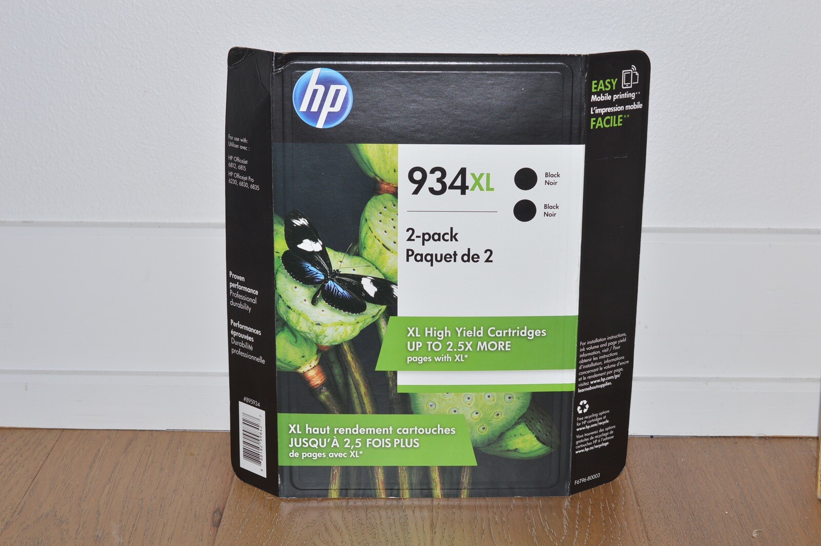 HP 934XL Black Original Ink Cartridge - 2 PACK (895934) - NEW  8/2022