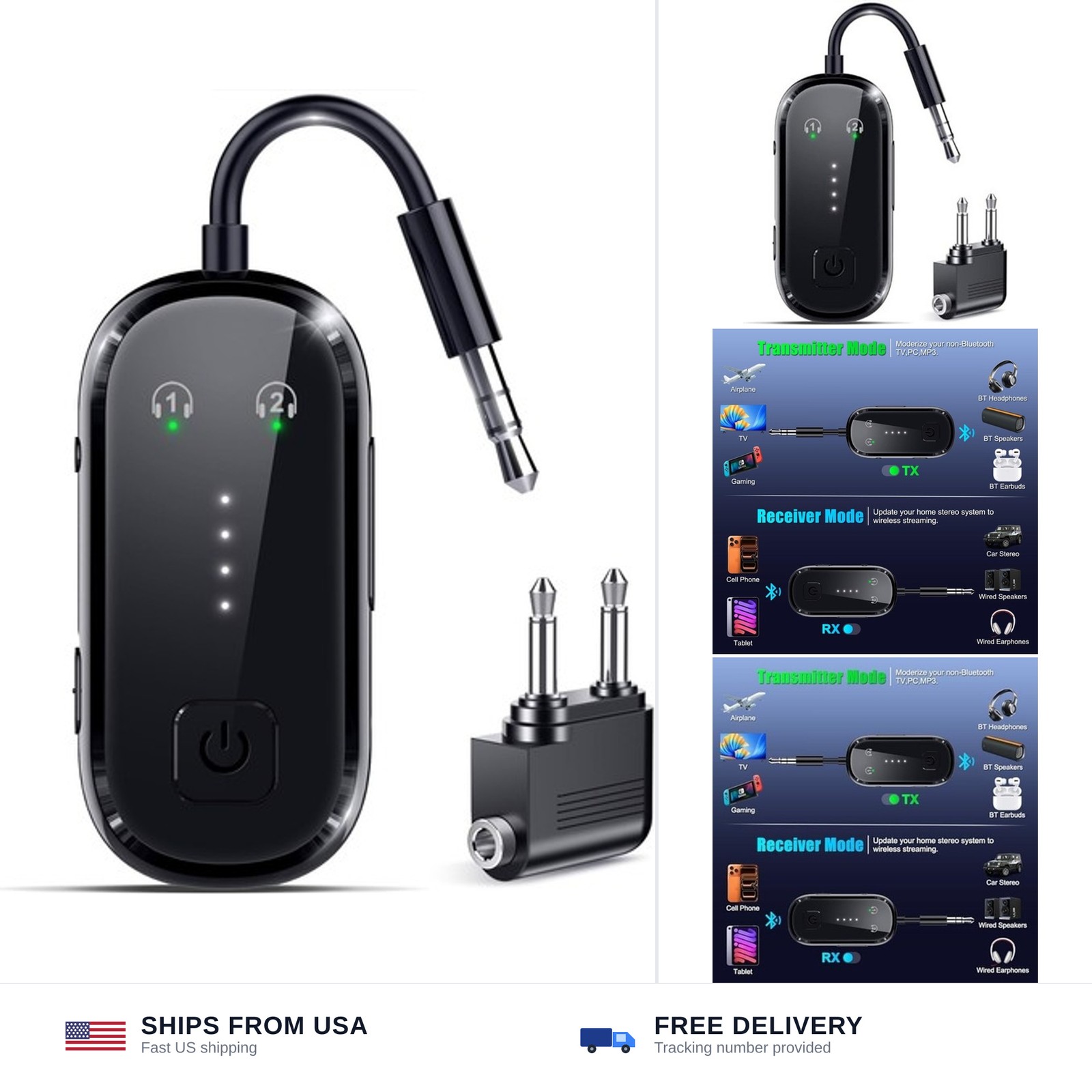 2026 Upgraded Pro Bluetooth 6.0 Transmitter Receiver|Bluetooth Adapter for TV...