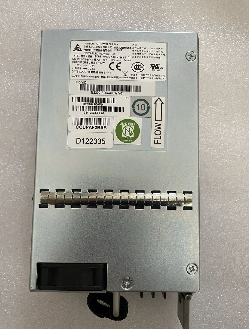 Orginal Cisco N2200-PDC-400W 400W DC power supply for Cisco N3K-C3064PQ-10GX