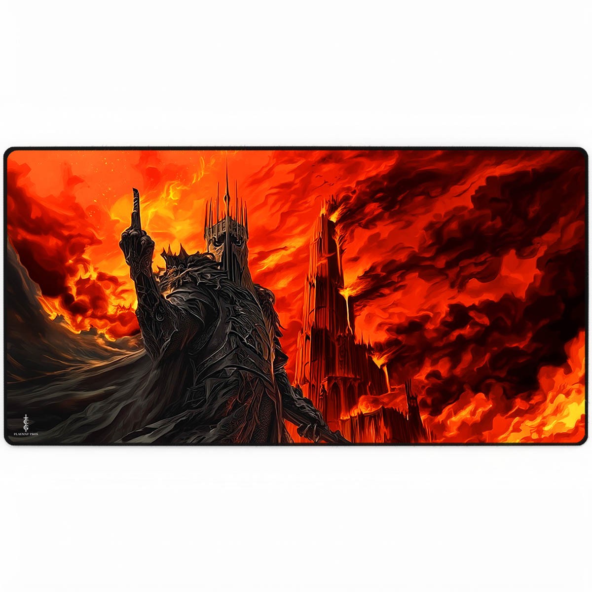 Grunge King TCG Playmat and Gaming Mousepad, Funny Fantasy Castle, MTG