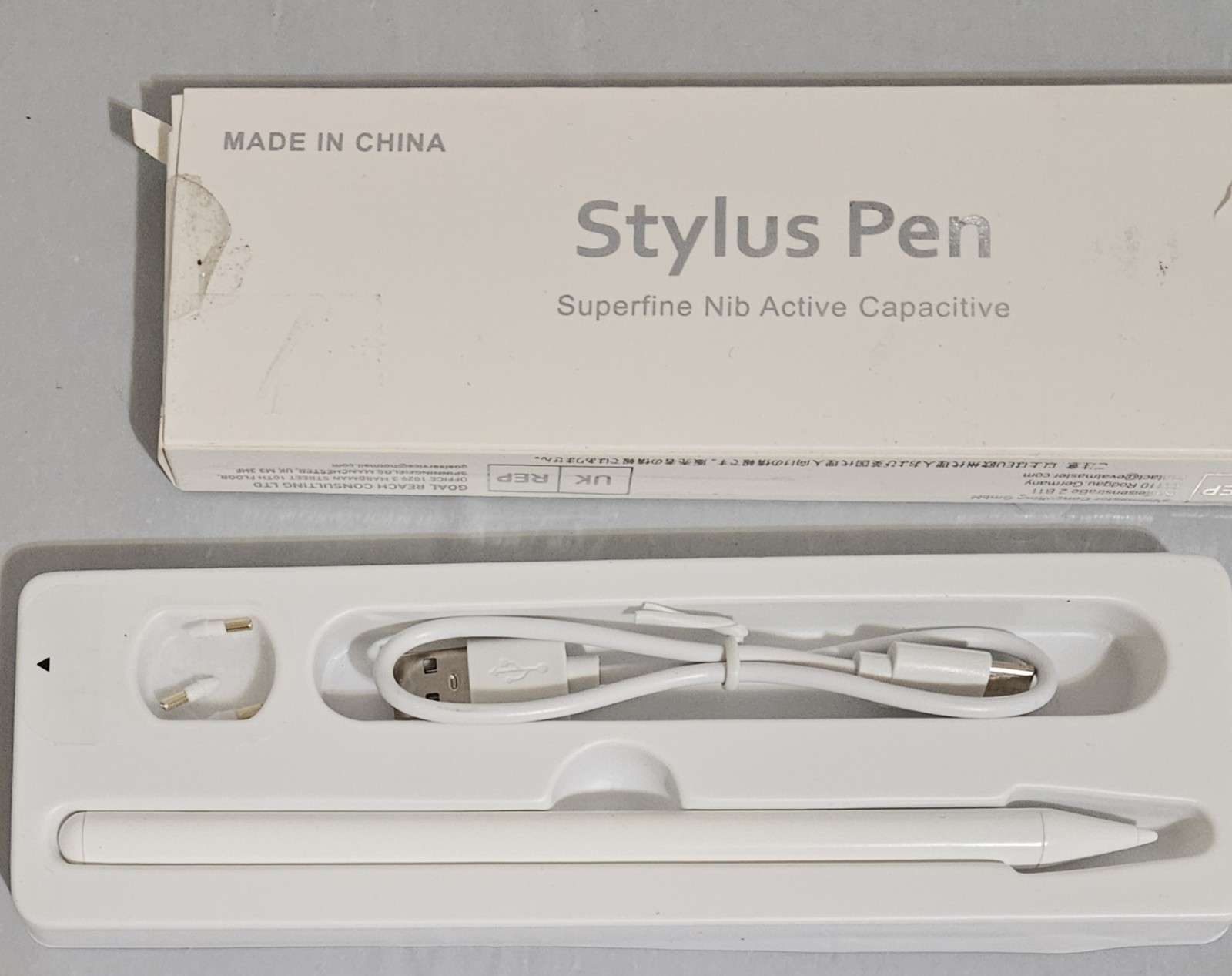 Stylus Pen Superfine Nib Active Capacitive White Precise for Ipad