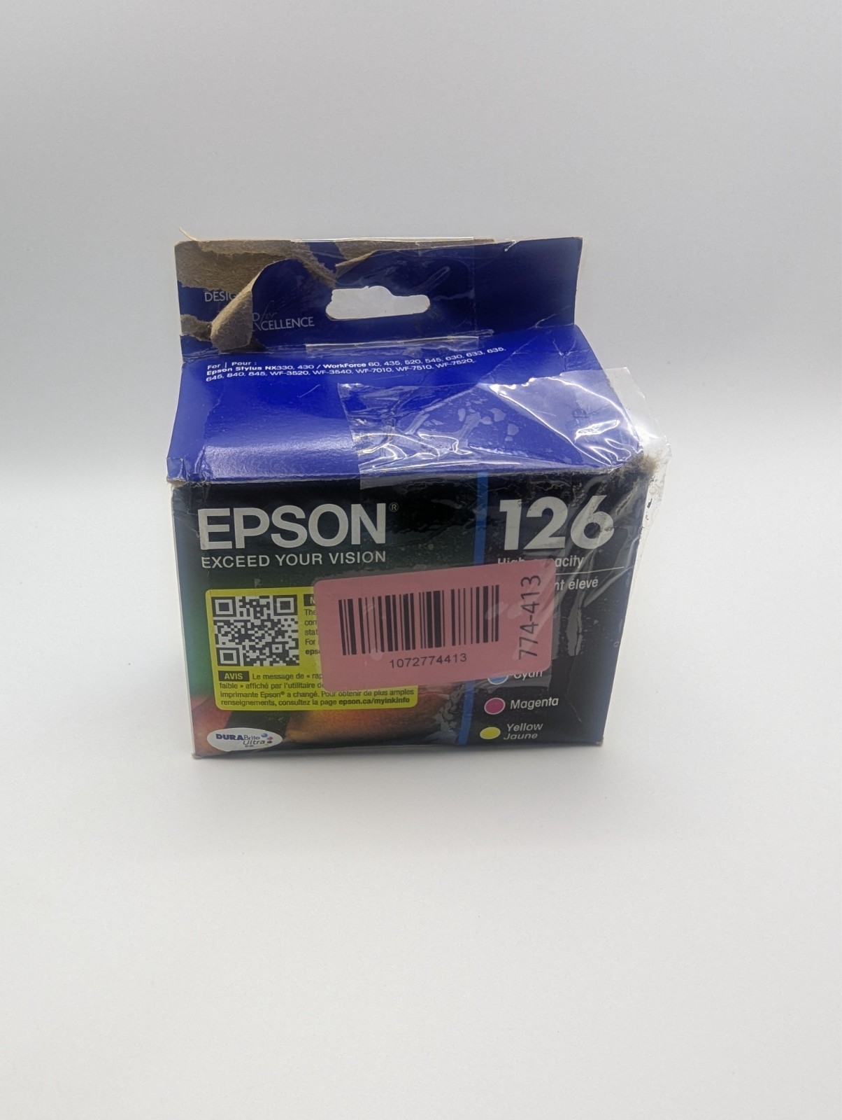 Epson 126 DURABrite Ultra High Capacity Color Combo Pack C/M/Y Open Box