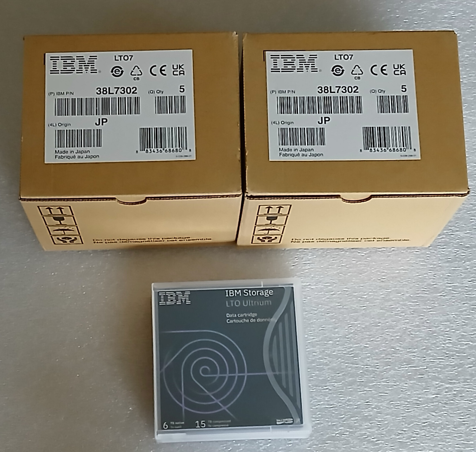 (10 Pack) IBM 38L7302 LTO-7 LTO Ultrium Data Tape Cartridge - Brand New