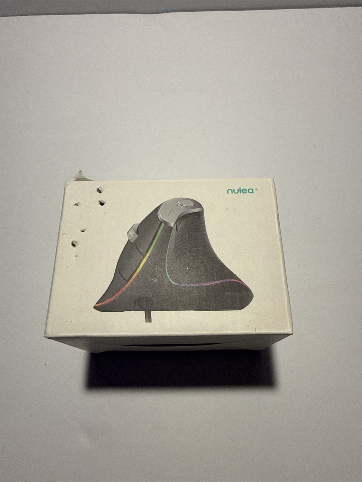 Grey M504 Wired Vertical Ergonomic USB Mouse 4 Adjustable DPI 11 RGB PC Mac