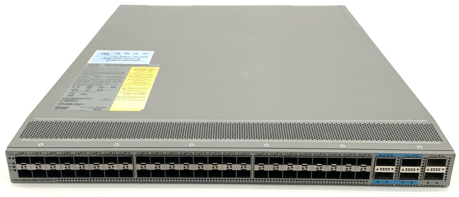 Cisco Nexus 9200 | 48x 25G SFP+ 6x 40G QSFP | N9K-C92160YC-X