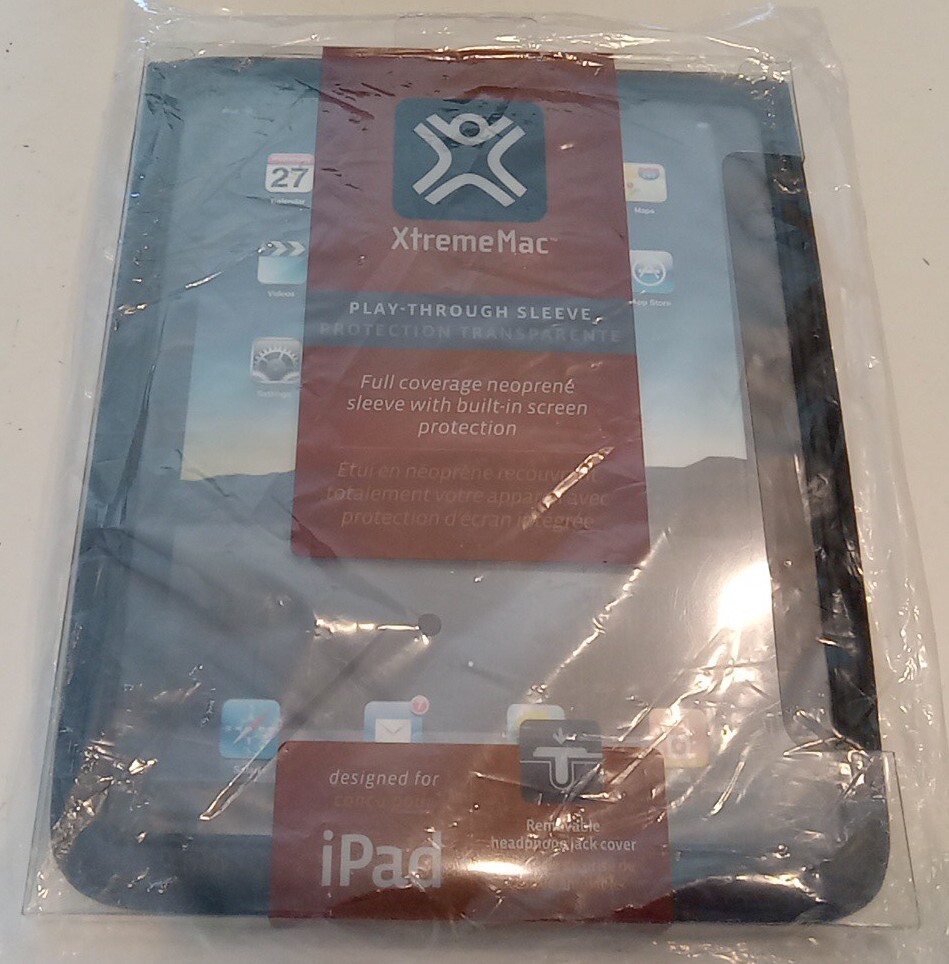 Xtreme Mac Tuff Wrap iPad Protective Case Silicon Form Fitting Cover Black NEW