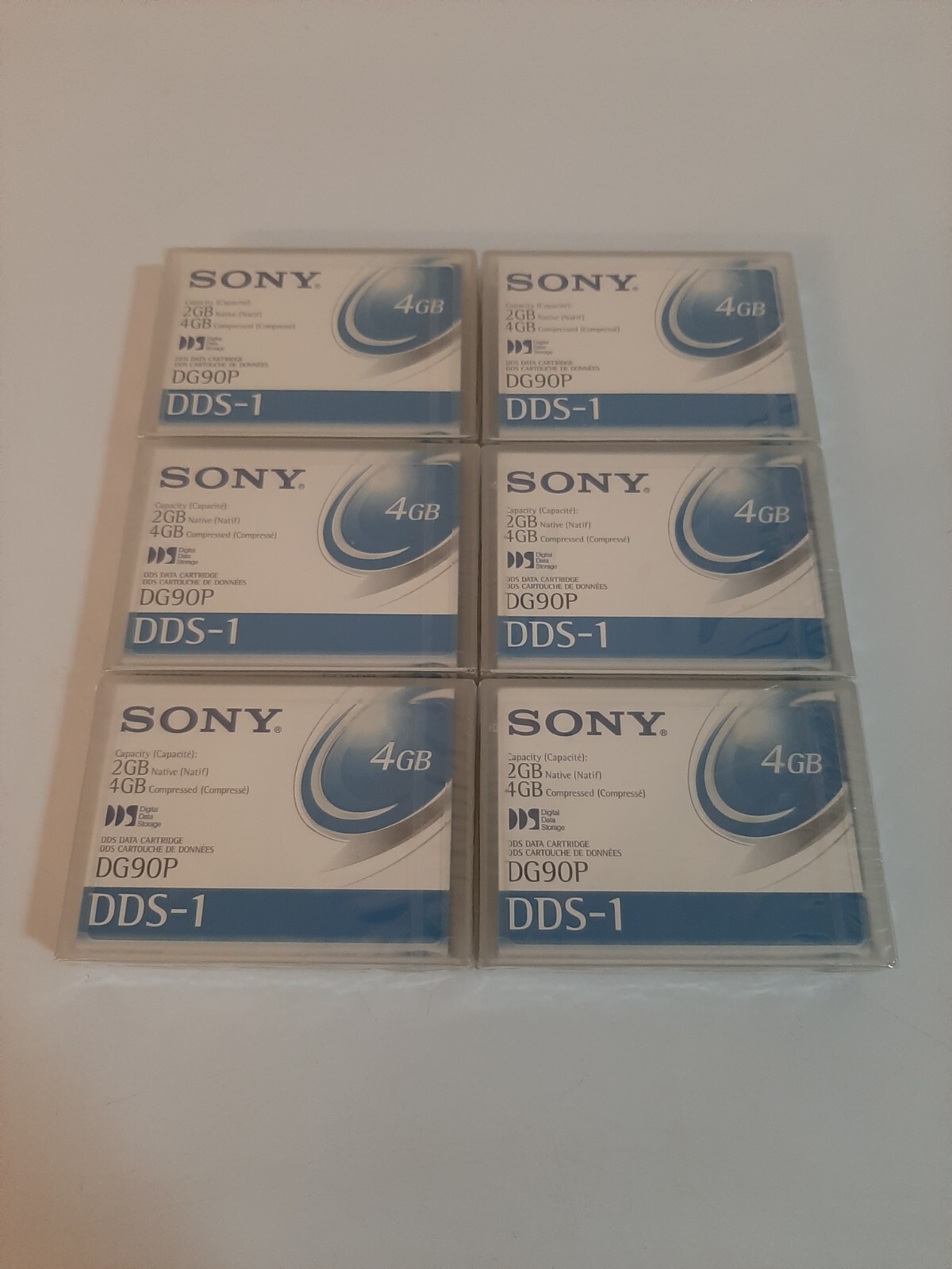 (6 Pack Lot) Sony DG90P DDS-1 DDS DAT 2GB/4GB Cartridges