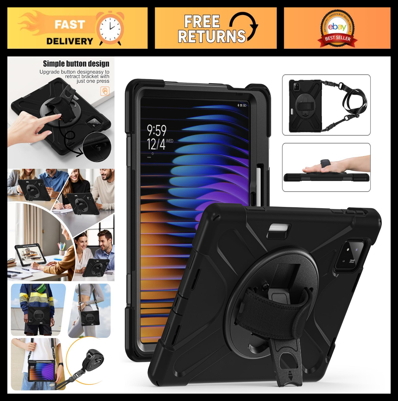 for Xiaomi Mi Pad 7/ Mi Pad 7 Pro Case, MiPad 7/ Pad 7 Pro Shockproof Case 11.2"