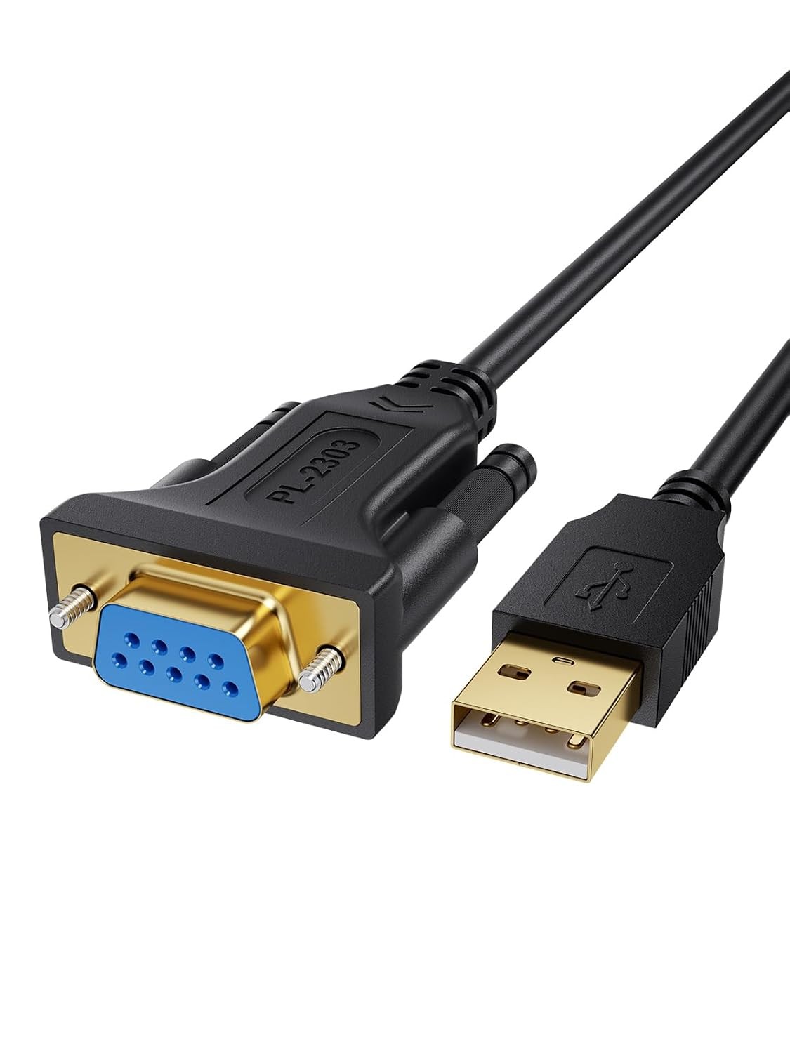PL2303 Chipset 6.6 FT USB to RS232 DB9 Serial Adapter Cable with USB Serial