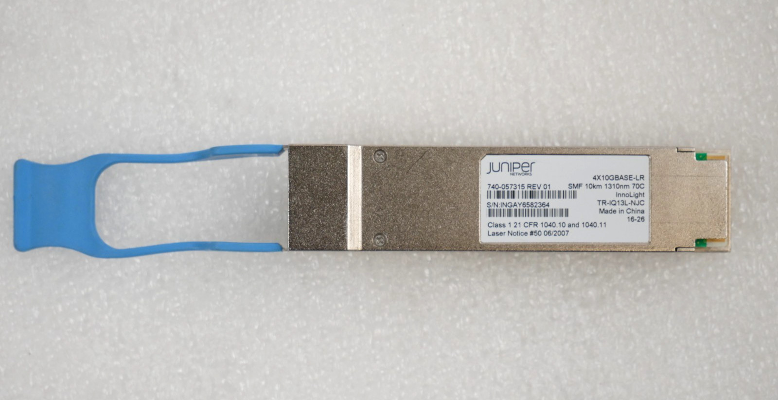 Juniper 740-057315 4X10GBASE-LR 1310nm 10km SMF QSFP Optical Transceiver Module