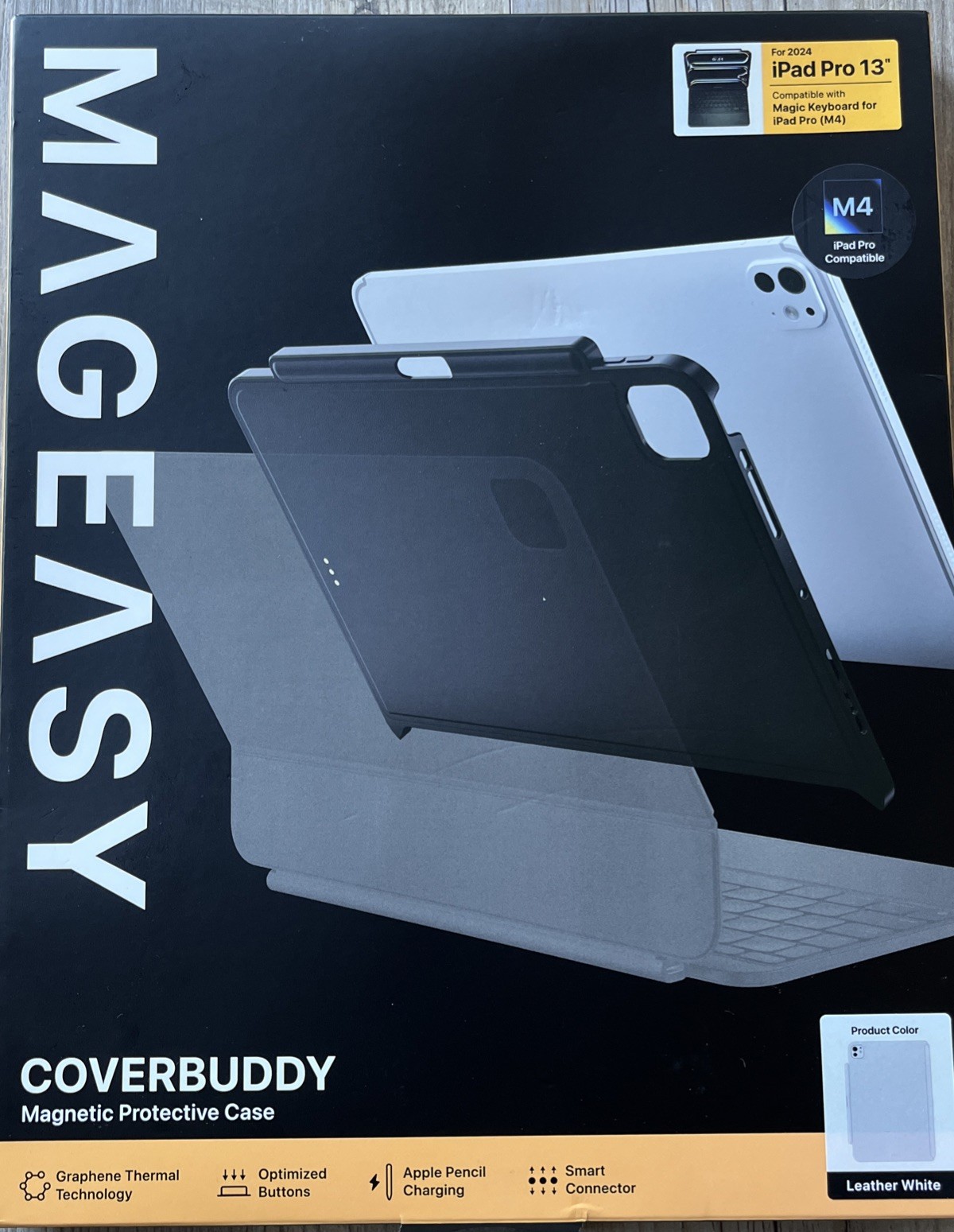 MAGEASY CoverBuddy Lite Magnetic Ultra Slim Case Black iPad Pro 12.9/Air 13