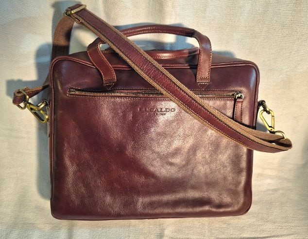 Laptop Bag Lucaldo Genuine Italian Leather Computer Bag Brief Case