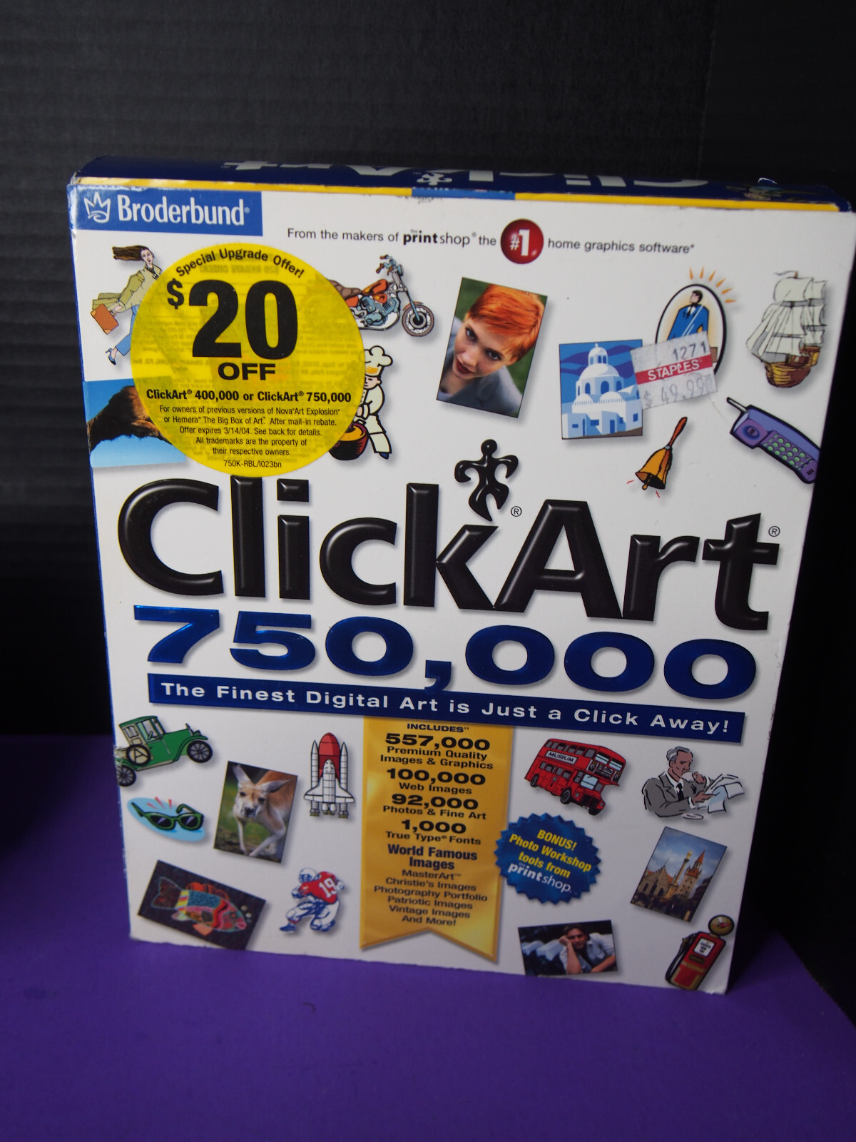 Click Art 750,000 PC CD-ROM Broderbund ClickArt Digital Images Graphics