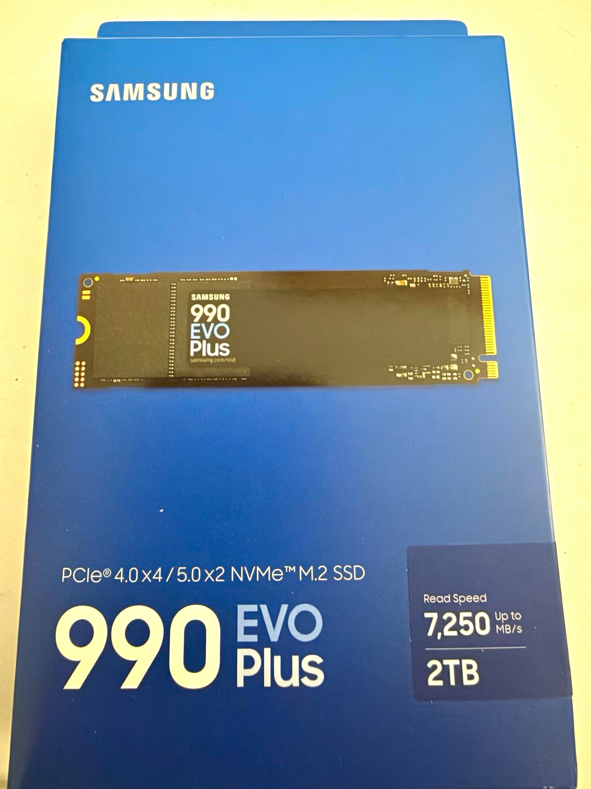 Samsung 990 EVO Plus 2TB NVMe M.2 Internal SSD PCIe 4.0/5.0 (MZ-V9S2T0B)