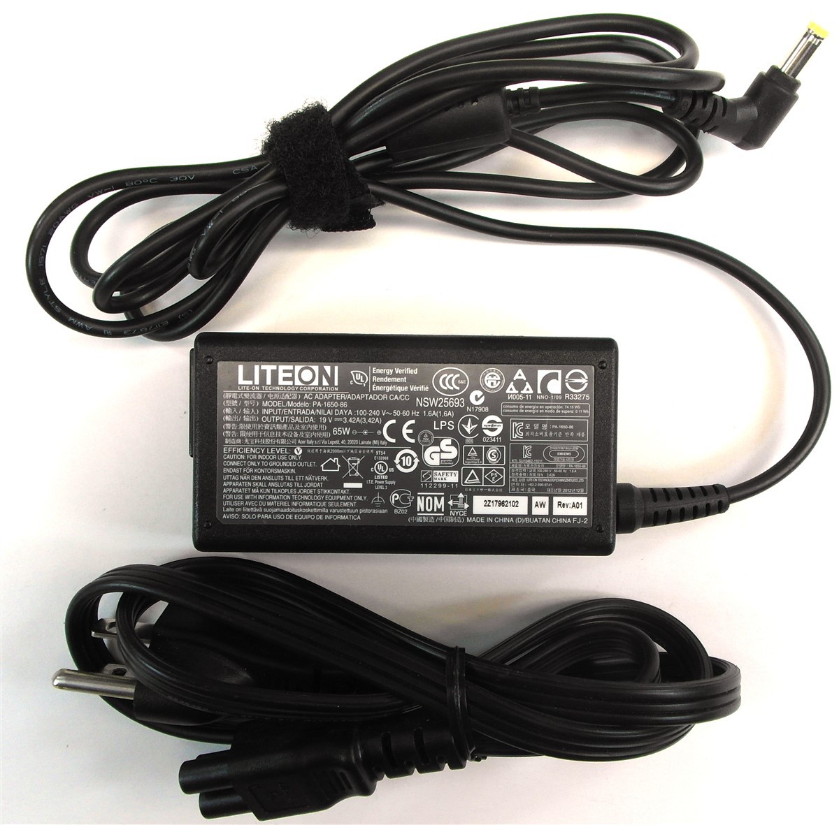 Genuine Liteon for Acer Laptop Charger AC Adapter Power Supply PA-1650-86 65W 