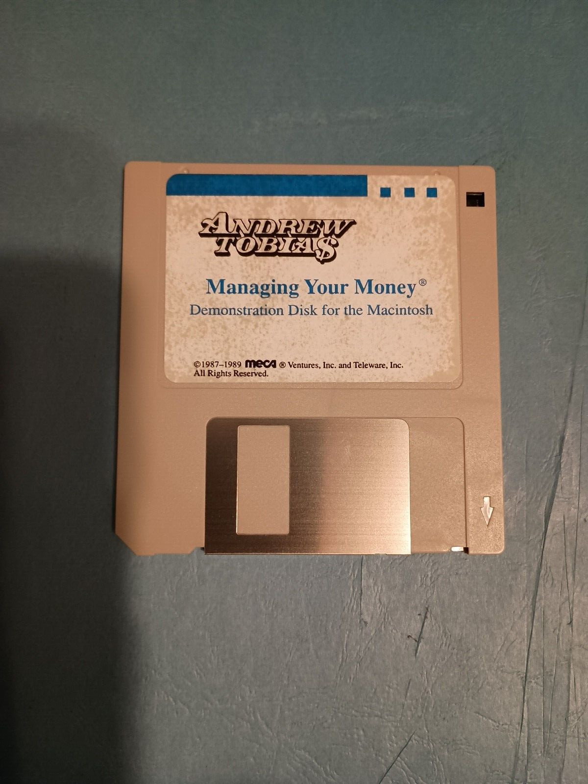 VTG 1987-89 Andrew Tobias managing your money  demo disk for MAC