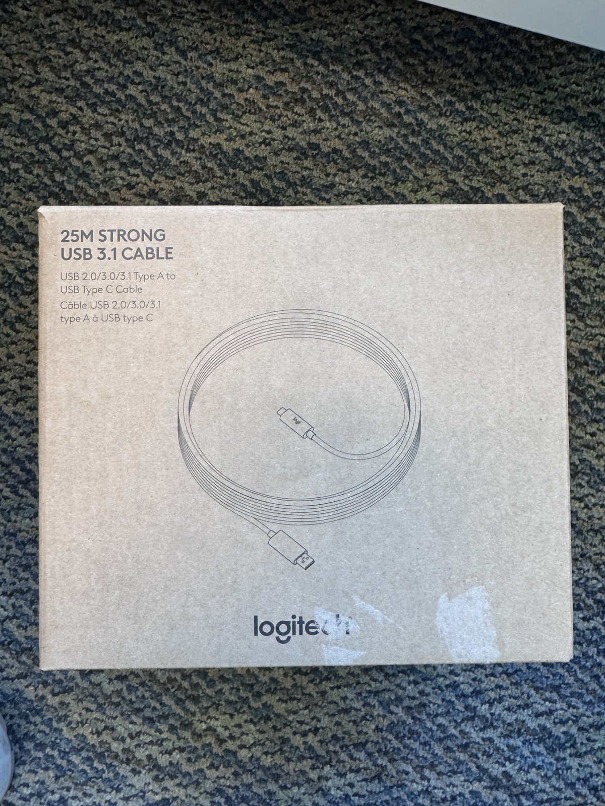 New In Box Logitech Strong 25m USB Cable