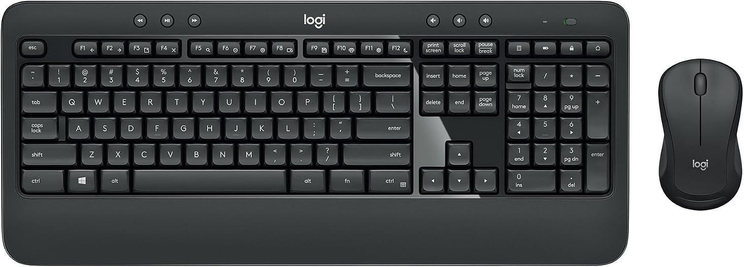 Logitech MK540 Full Size Advanced Wireless Keyboard and Mouse Combo, Black