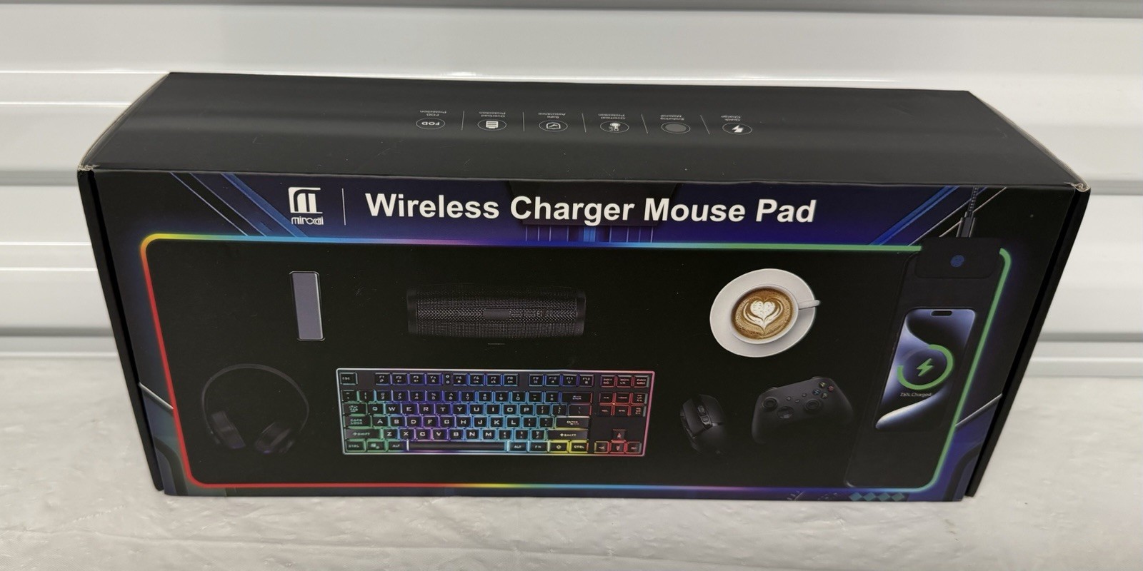 Miroddi HD103 XXL RGB Wireless Charger Gaming Mouse Pad Desk Mat 15W New