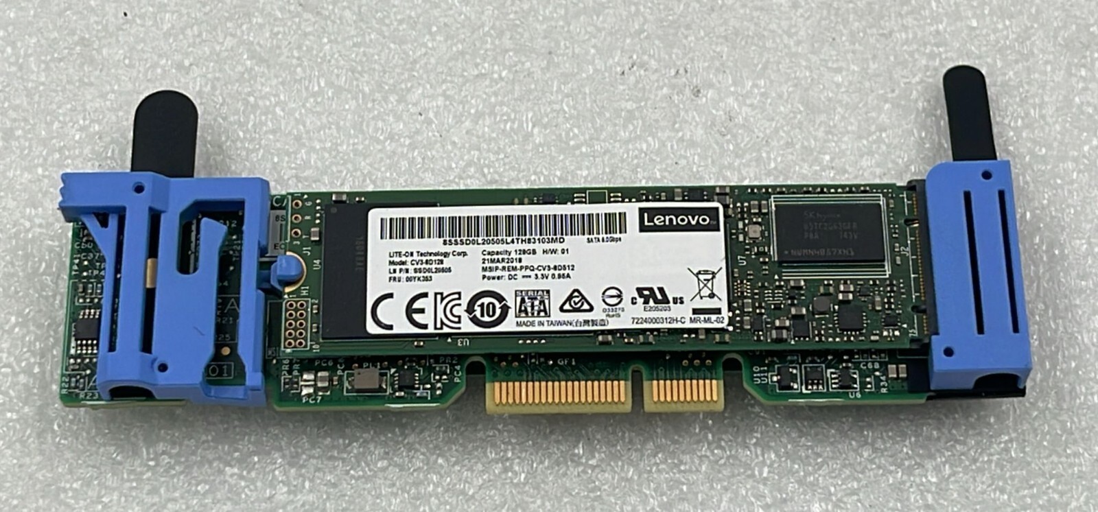 Lenovo ThinkSystem 01KN512 Dual M.2 SATA SSD 2x 128GB CV3-8D128