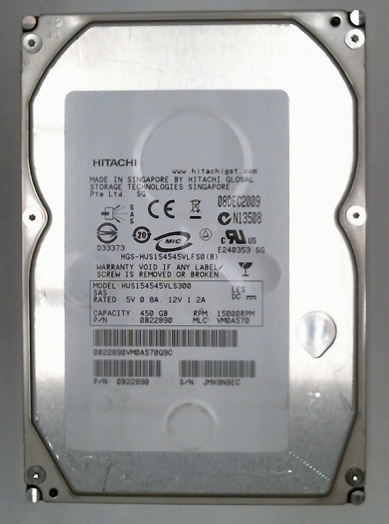 450GB SAS Hitachi HUS154545VLS300 Internal 15000RPM Hard Drive