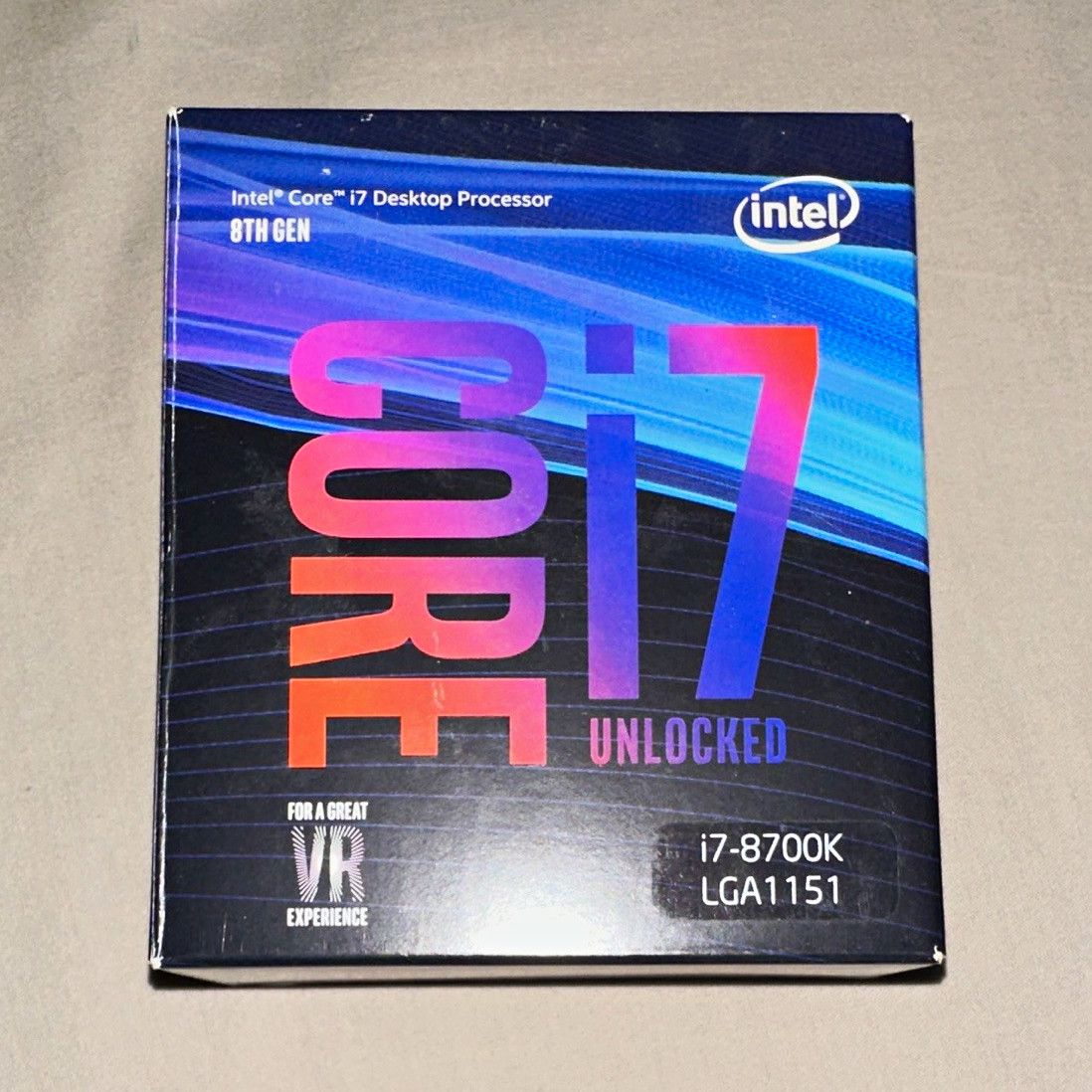 Intel Core i7-8700K 8th Gen 6-Core 3.70GHz Unlocked LGA1151 8GT/s 12MB