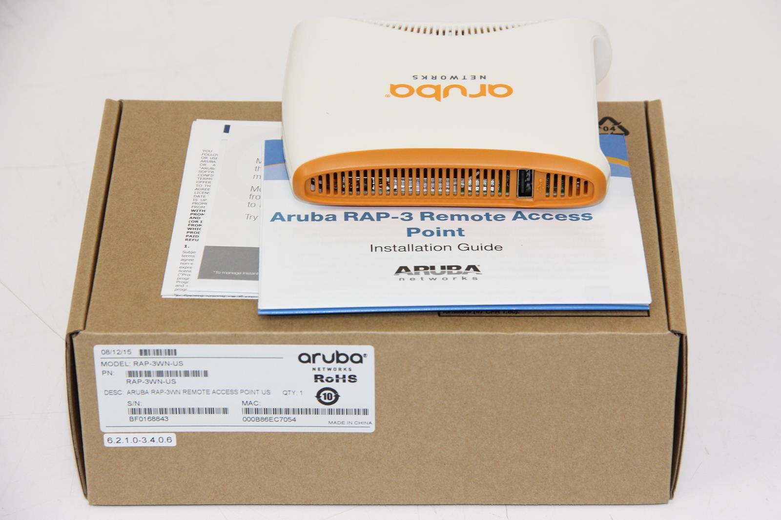 ARUBA NETWORKS RAP-3WN-US Wireless Remote Access Point "Brand New"