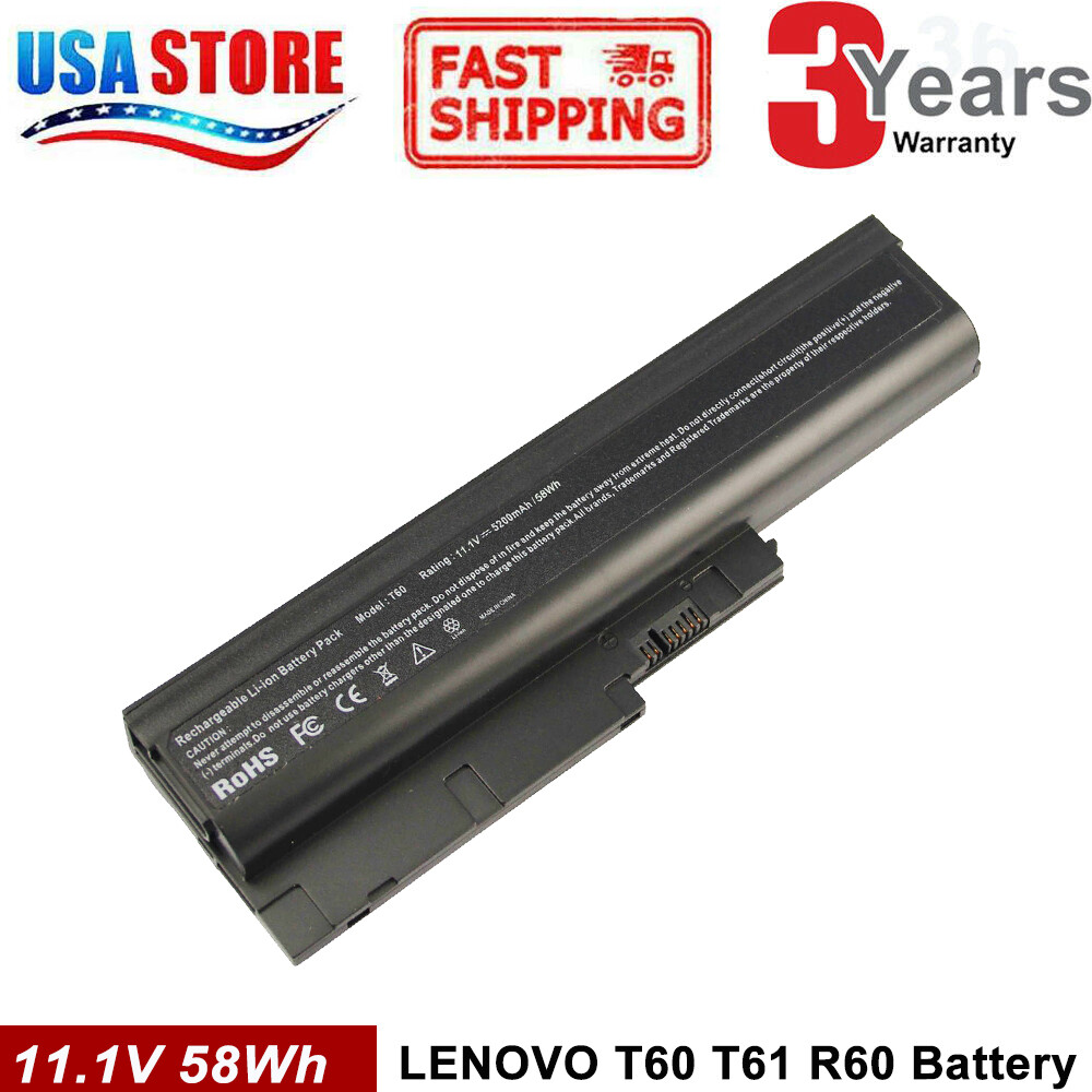 Laptop Battery for Lenovo IBM Thinkpad T60 T61P R60 SL300 SL500 T500 42T4504