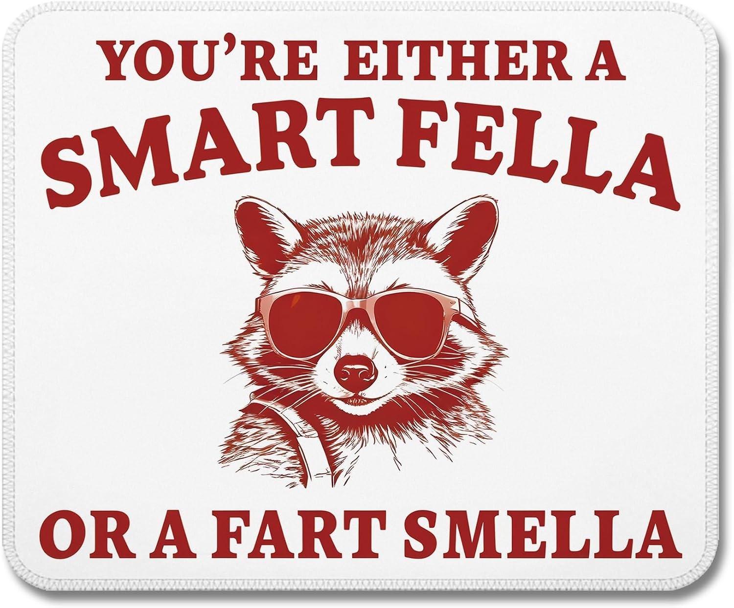 Funny Raccoon Mouse Pad,9.5x7.9 Inch，Sarcastic Work Humor Gifts for Coworkers