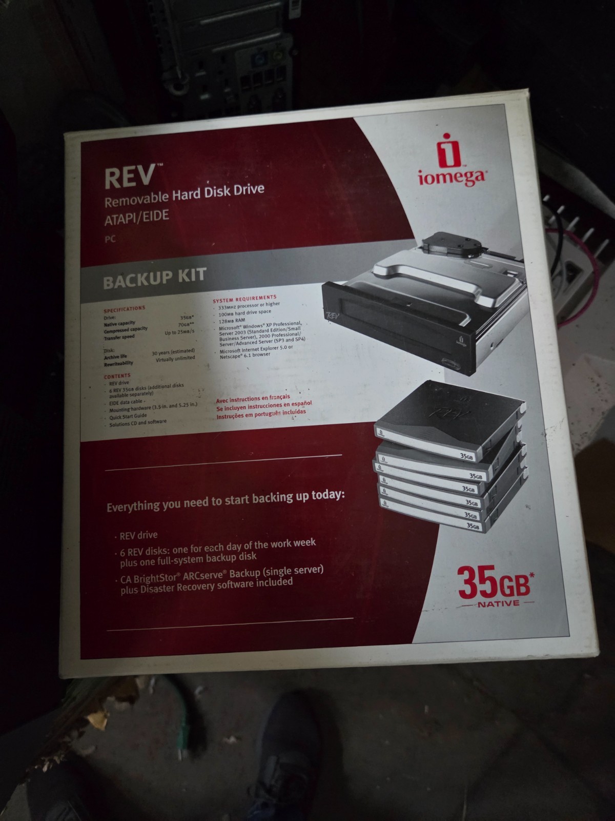 Iomega 32929 REV 35GB ATAPI Internal Drive NEW but no media